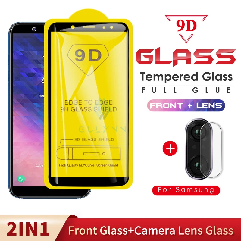 9D Full Glue For Samsung Galaxy A30S A51 A71 Protective Glass on A10 A10S A20S A30S A70S A6 A8 J4 J8 Camera Glass Protector Film