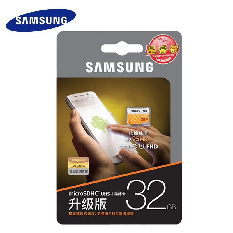 SAMSUNG карта памяти Micro SD карты 32 ГБ 64 SDHC/SDXC Max 95 м/с EVO объемом Гб или C10 TF модуль TransFlash