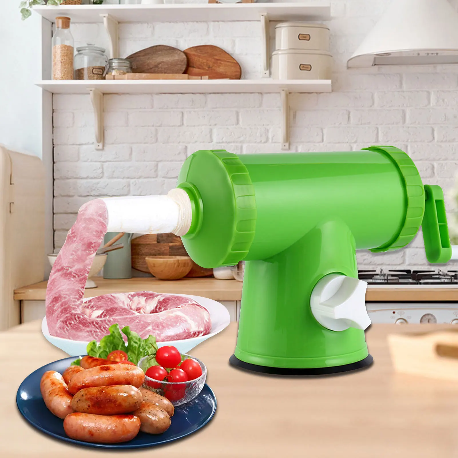 Ручной колбасный шприц чайник Пластик мяса наполнитель колбасы в домашних