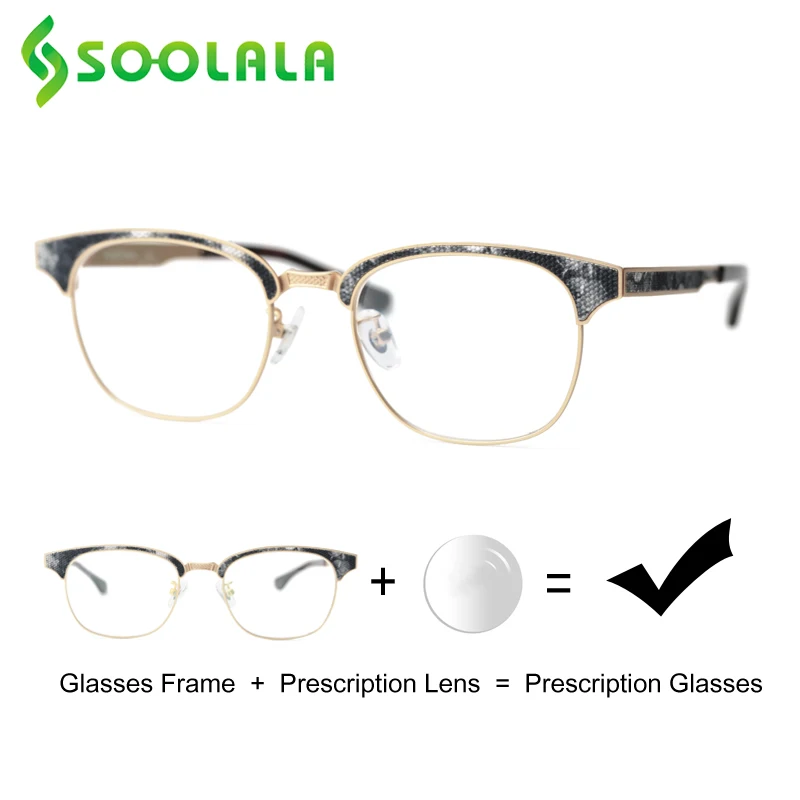 Мужские и женские очки для близорукости SOOLALA голубые оптические с оправой