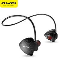 awei a847bl ipx4 waterproof sport wireless bluetooth compatible earphones hd sterep sound neckband with microphone for running