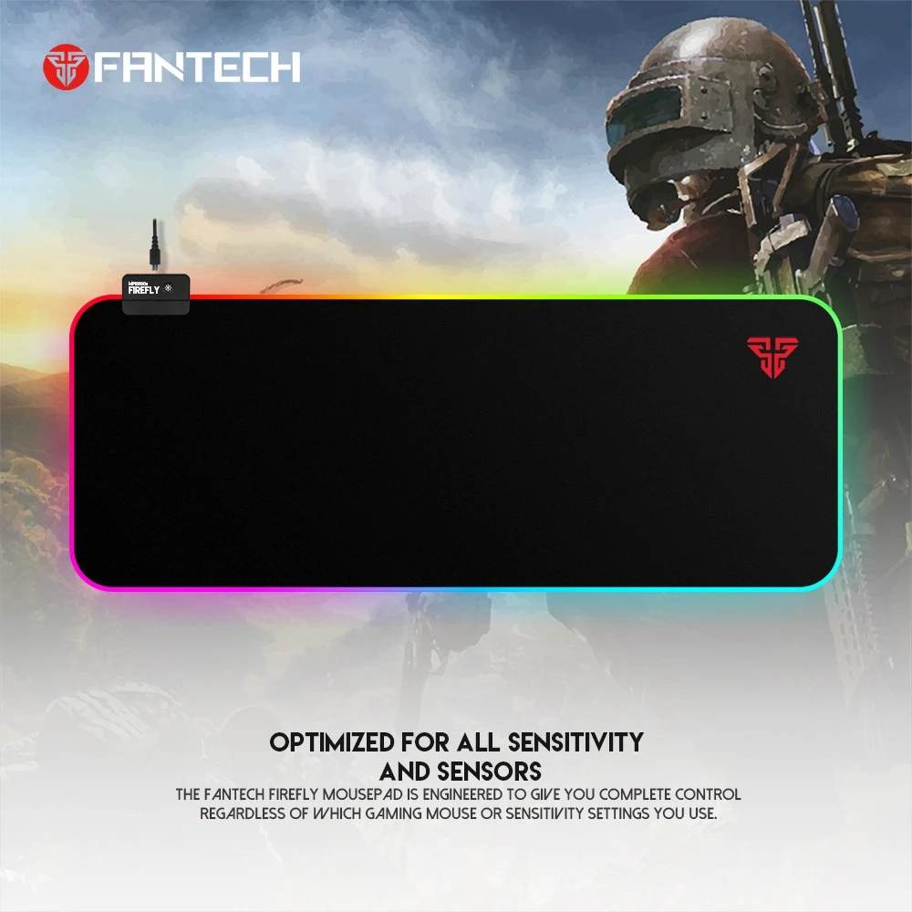 Большой коврик для мыши FANTECH MPR800S профессиональный игровой RGB 80x30x0 04 см с
