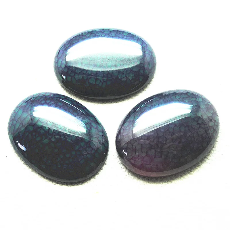 

4PCS Nature Crack Agate Stone Cabochons Oval Shape 30X40MM NO HOLE DIY Jewelry Accessories Free Shippings