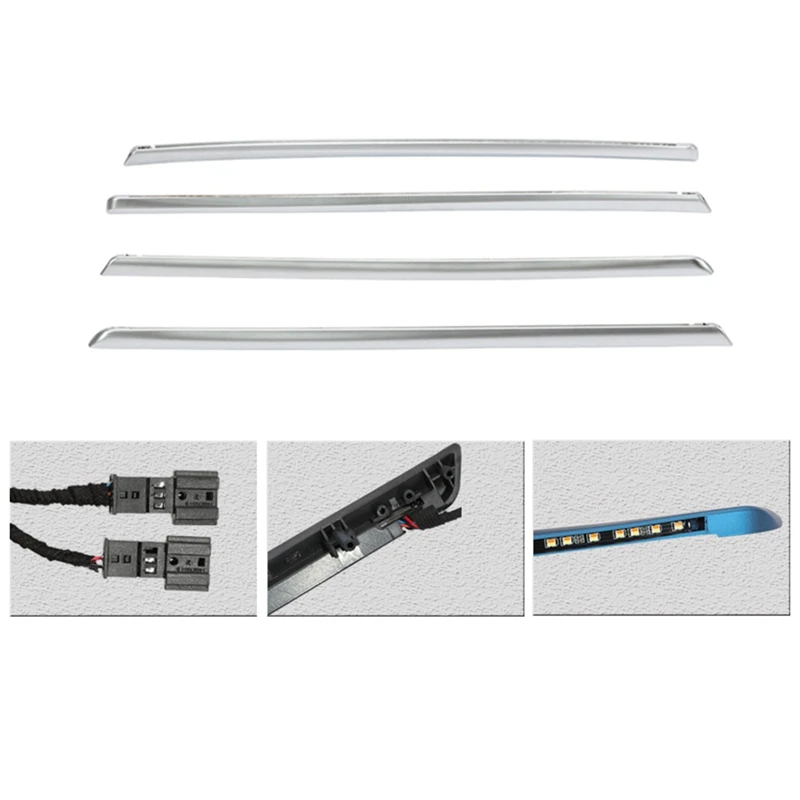 

Interior Doors Panel LED Decorative Trims Lamp with Blue and Orange Colors Atmosphere Lights for-BMW 3 Series F30 12-18