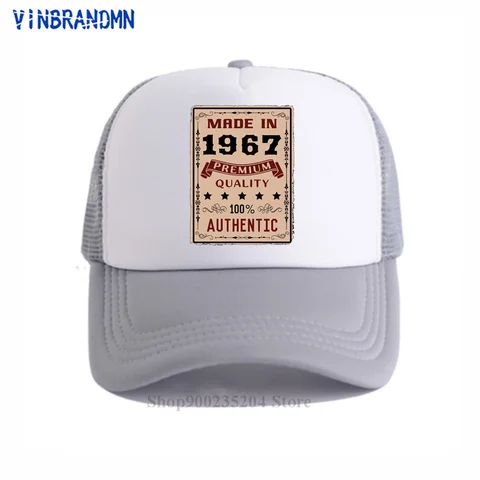 Винтажная 100% аутентичная бейсболка, сделано в 1967 году, кепка Премиум-качества в стиле ретро 1967, Солнцезащитная шляпа на день рождения 60-х годов, шляпы унисекс
