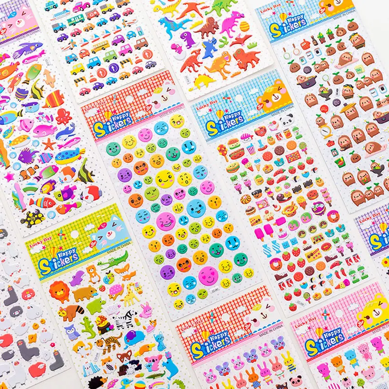 Распродажа оптом 100 шт Случайные Мультяшные наклейки украшение для альбома детей