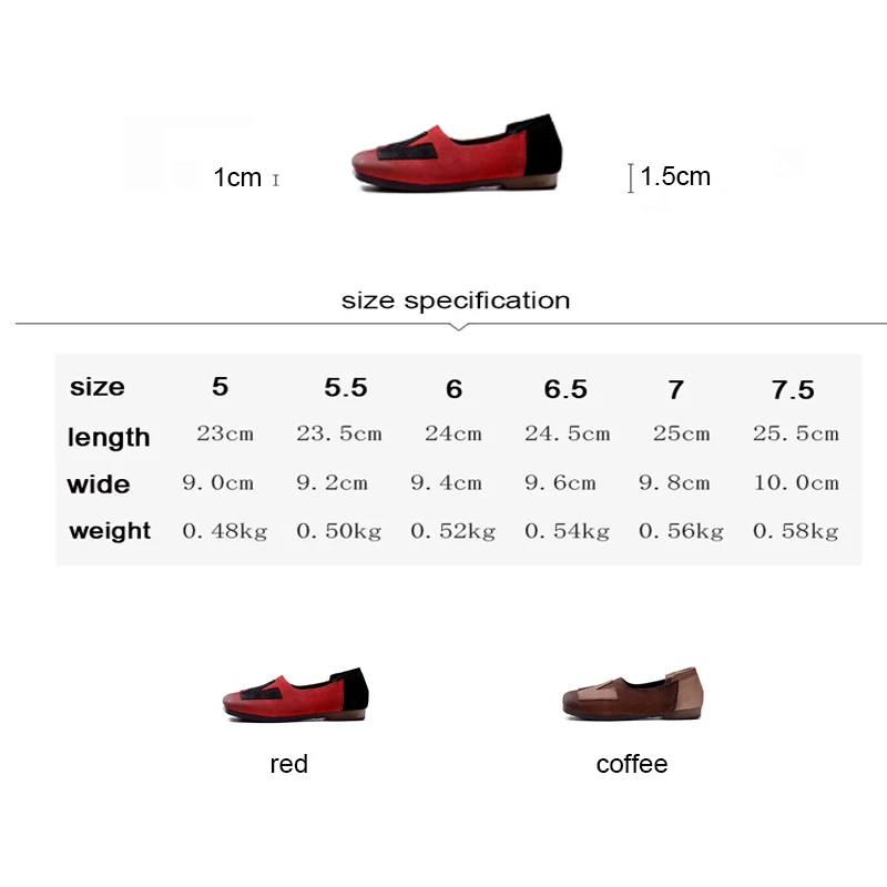 

2020 New Tayunxing Handmade Shoes Woman Genuine Leather Spring Low Heels Slip-On Rubber Soft Heel Retro Comfort 2880-18