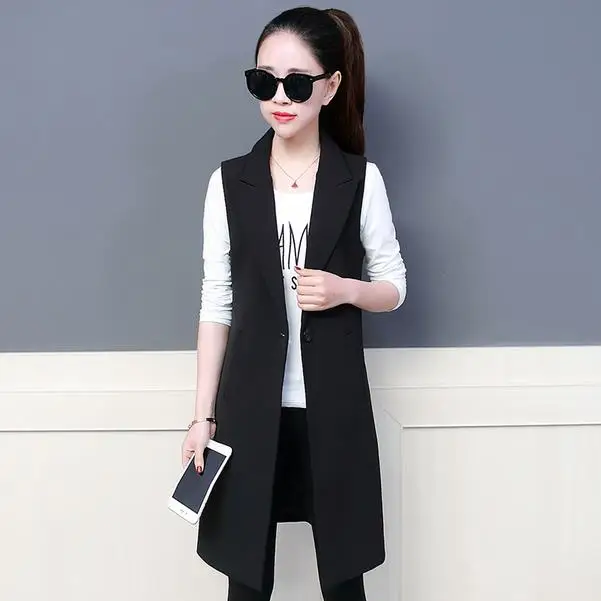 Женский костюм жилет черное пальто новый продукт весна-осень женская одежда
