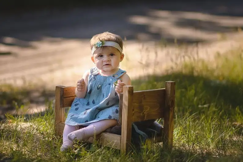 Ретро деревянная кровать аксессуары Детская фотография подарок студия реквизит