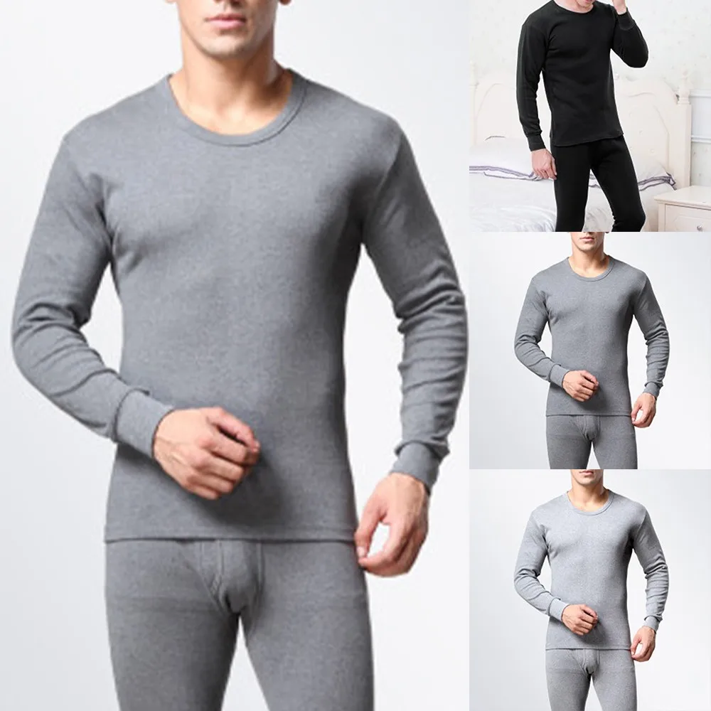 Мужское термобелье в стиле оверсайз из 2 предметов плюшевый костюм пижама