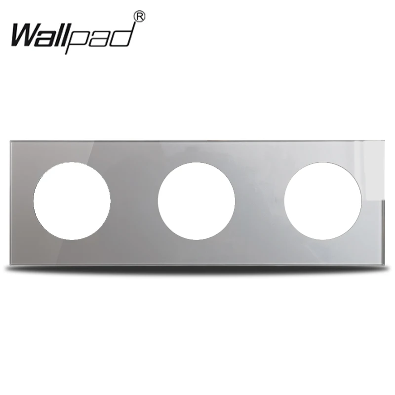 

Wallpad серый стеклянный настенный выключатель 1-4 клавиш с LED