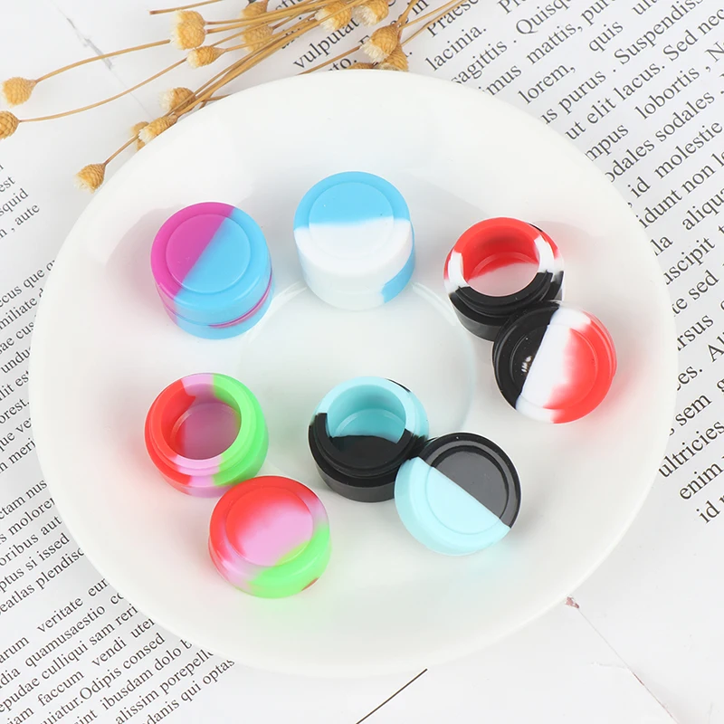 5pcs 2ML Nonstick Silicone Container Non-stick Oil Wax Jar Dab Storage Box | Дом и сад
