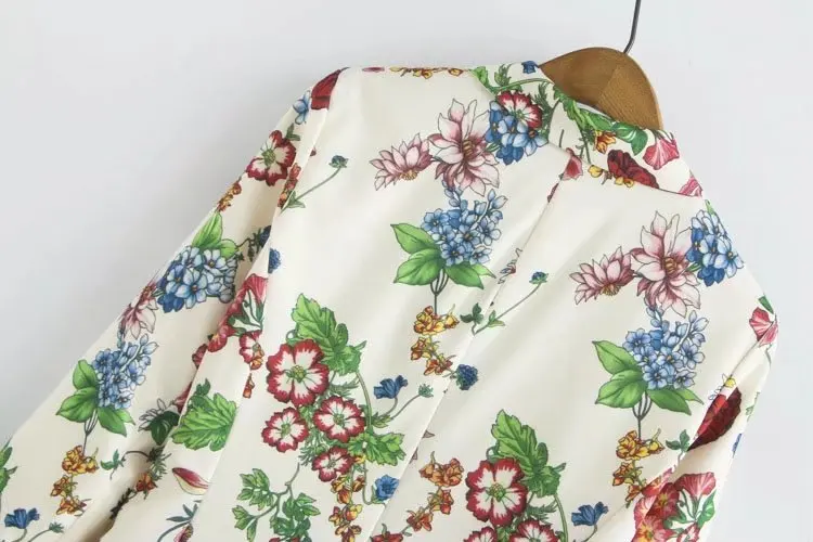 

Women's Suit Female Ethnic Style Beach Holiday Clothing Flower Pattern Printing Jacket + Casual Pants Pajamas Two / Piece Suit