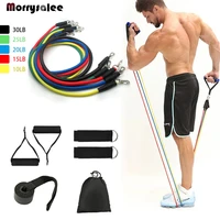 11pcsset home latex fitness pull rope set strength training resistance band muscle workout elastic bands fitness equipment