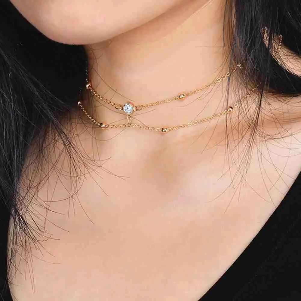 

Sexy Rhinestone Chain Nacklace Bikini Beach Body Chain Body Luxury Jewelry Sumemr Shining Gift Necklace Halter T2S3