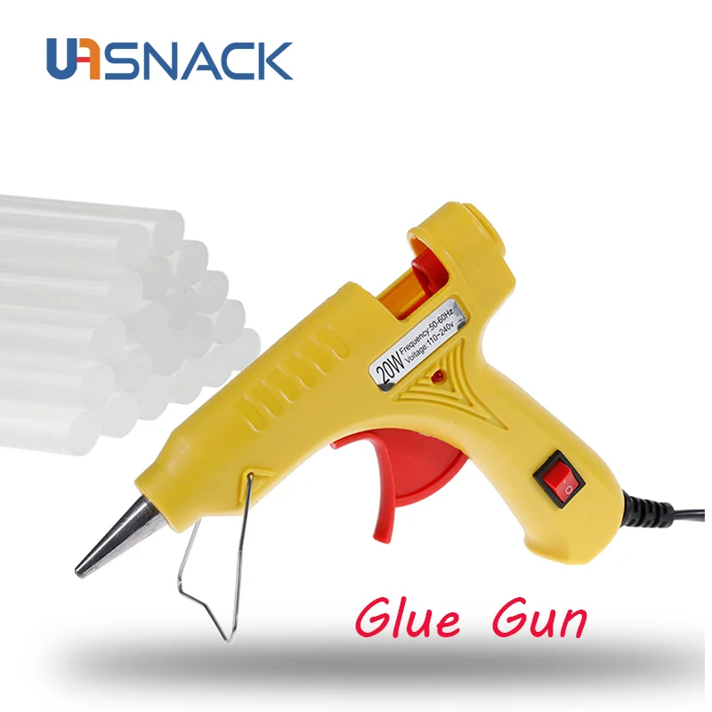 

20W Hot Glue Gun Mini Electric Gun Temp Heater Melt Graft Repair Tool Heat Temperature Tool with Glue Stick 7mm*200mm Glue Stick