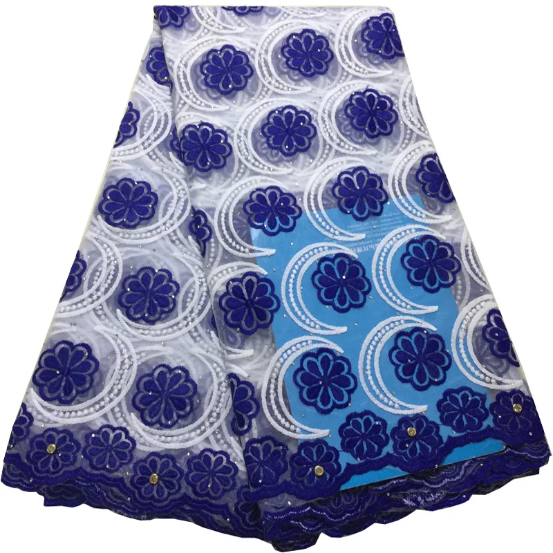 

10 colros (5yards/pc) wholesales African French net lace fabric with beautiful embroidery and stones for party dress FLS151