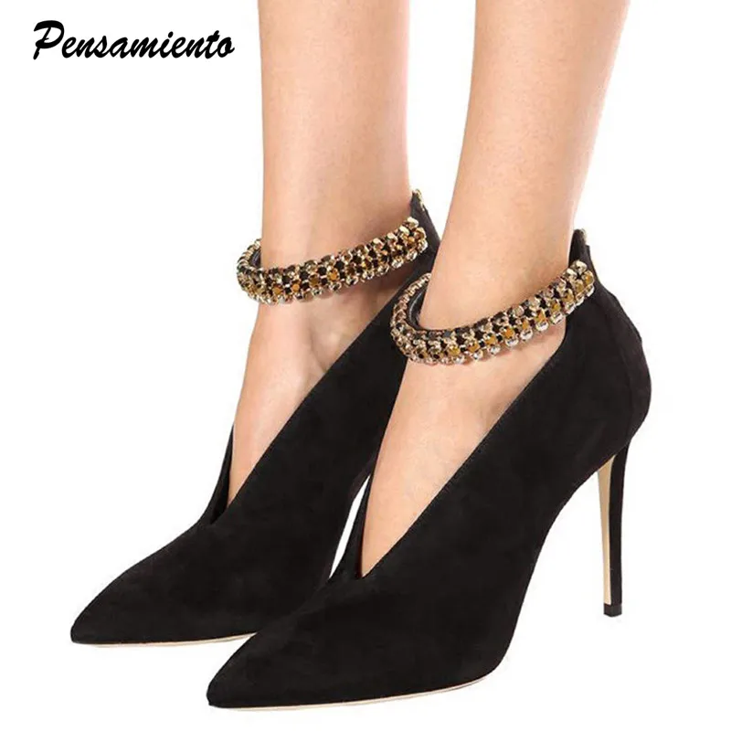 Роскошные женские туфли лодочки со стразами в Звездном стиле Элегантные офисные