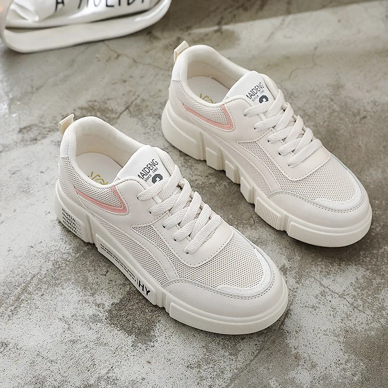 

2021 Spring all-match casual Korean women's flat-bottomed sneakers student travel shoes flat-heel sneakers breathable