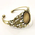 Высокое качество 18x25 мм Бронзовый Матовый металлический браслет базовый браслет пустые результаты лоток рамка Установка Кабошон Камея (L6-07)