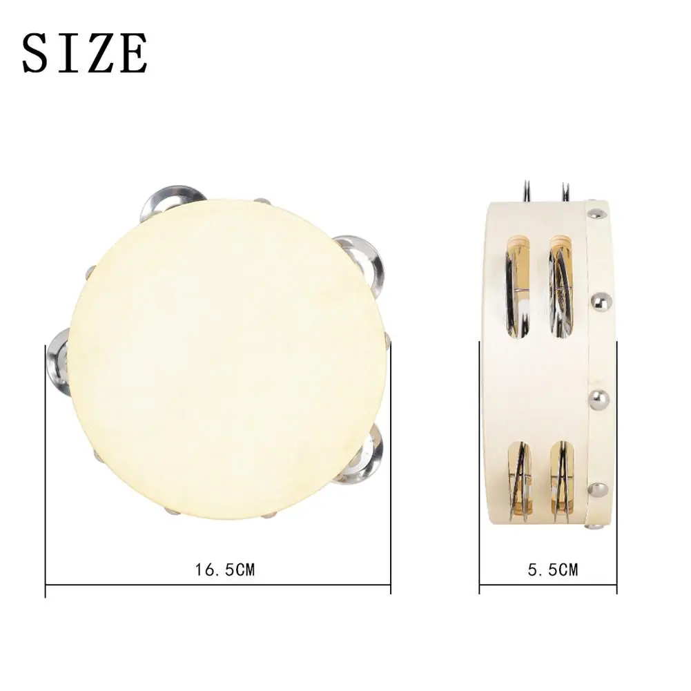 6 дюймов двойной бубен круглый ручной барабан детские головоломки игрушечный