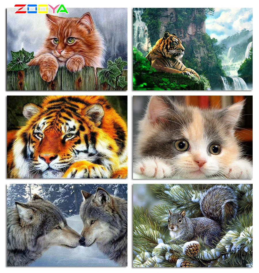 Алмазная живопись 5D сделай сам с котом из кристаллов вышивка крестиком милая