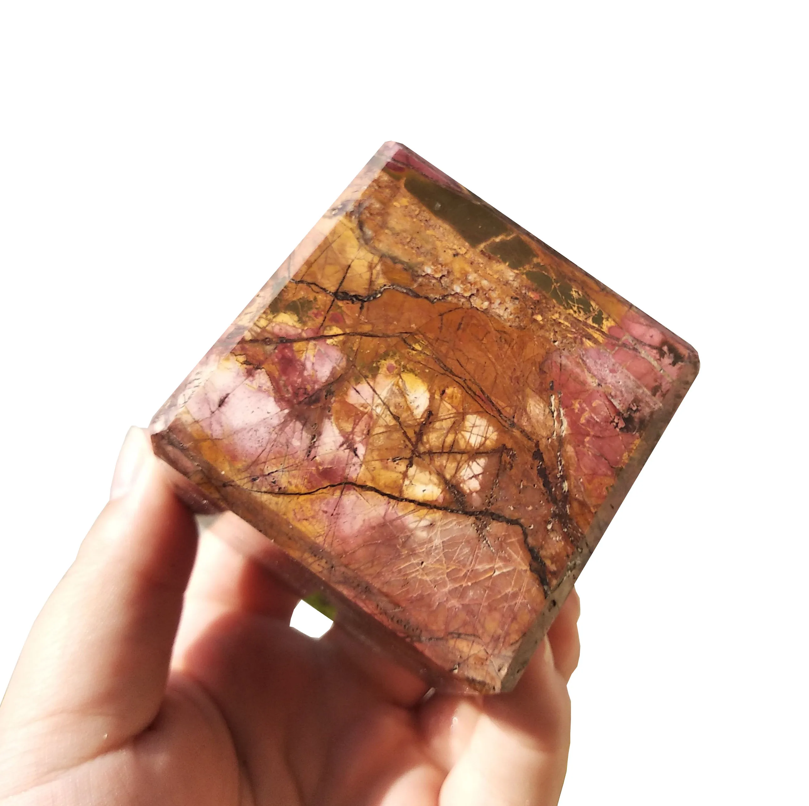 

1pcs 58-60mm Natural Fossil wood cube crystal cube healing decoration gift