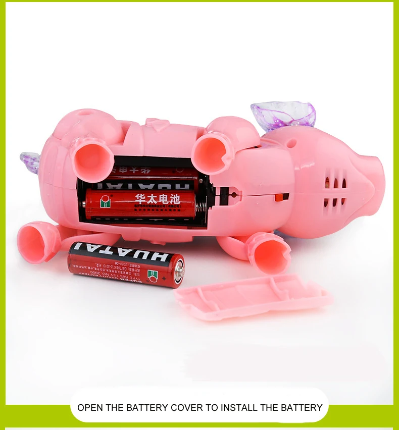 

Kids Toy Electric Walking Singing Musical Light Pig Toy with Leash Interactive Electronics Robot For Children Birthday Present