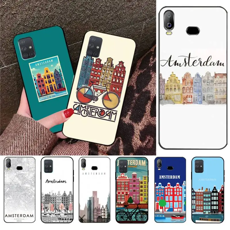 

amsterdam City poster DIY Painted Bling Phone Case For Samsung Galaxy A01 A11 A31 A81 A10 A20 A30 A40 A50 A70 A80 A71 A91 A51