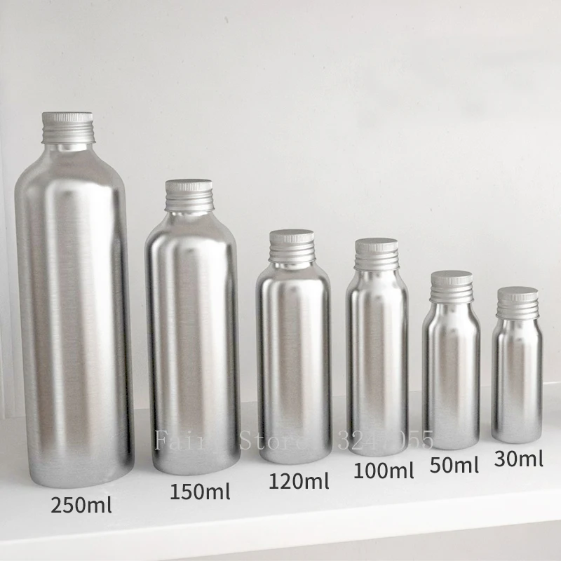 30ml50ml100ml120ml150ml250ml 30 шт пустой косметический алюминиевый флакон с винтовой крышкой