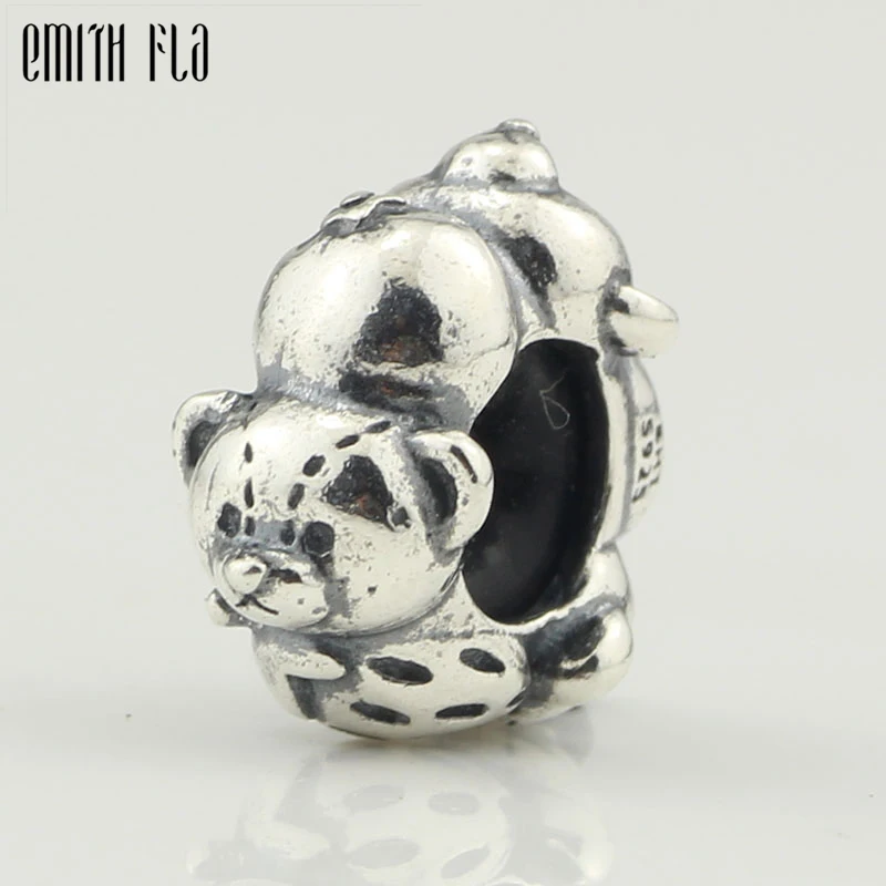 

Bear Stopper Spacer Charm Beads Silver 925 Original Beads Fit Original Bracelet Jewelry Bead for Jewelry Making Beads Pendants