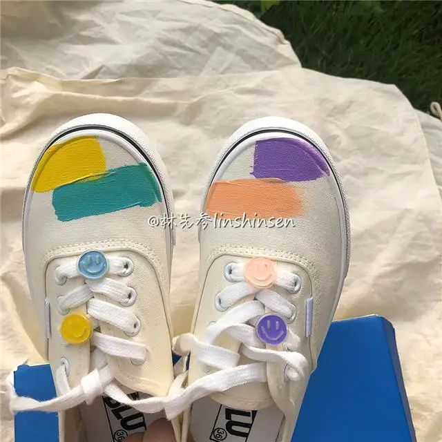 

Canvas Shoes Women Vulcanize Shoes Student Candy Colors Sneakers Ladies Flats Casual Breathable shoes