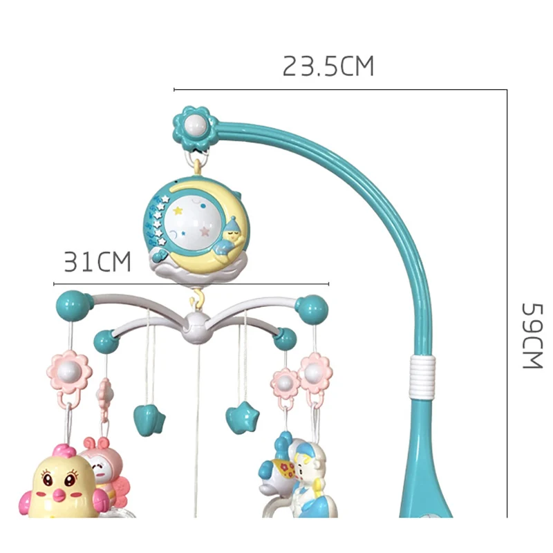 

Baby Music Hanging Rattle Projection Bed Bell Shake Toy 0-18 Months Infant Comfort Toys For Crib Baby Carriage