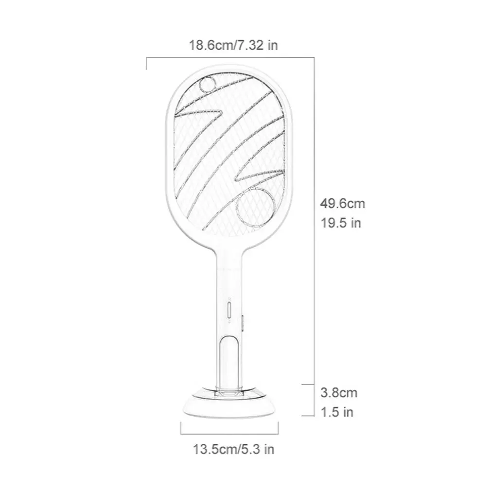 

New 2-in-1 Multifunctional Usb Charging Mosquito Swatter Electric Shock Lamp Electric Mosquito Killing Lamp