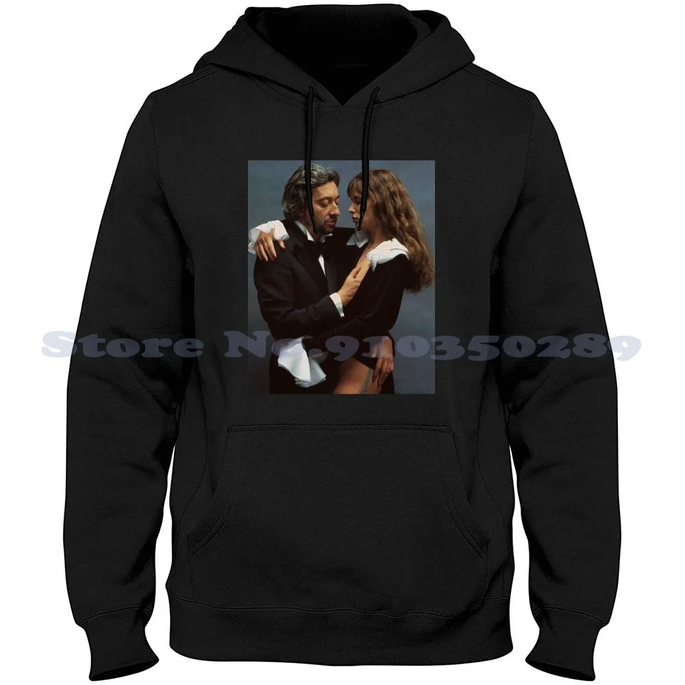 

My Musical Hero : Serge With Jane Long Sleeve Hoodie Sweatshirt Jane Serge Gainsbourg Artistic Music Singer Actress Director