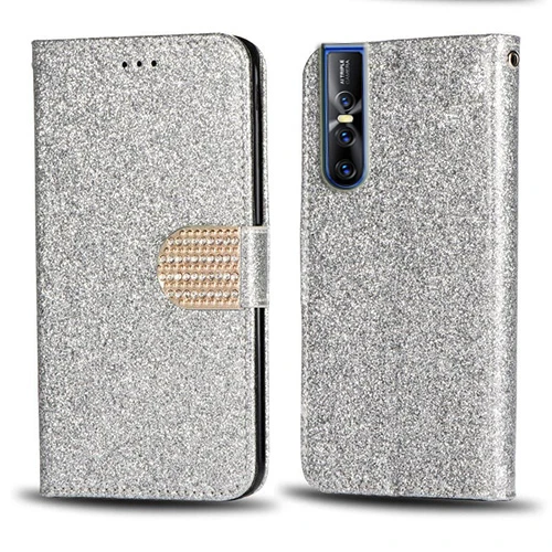 

Bling Diamond Leather Wallet Leather Case For vivo V15 Pro phone cover