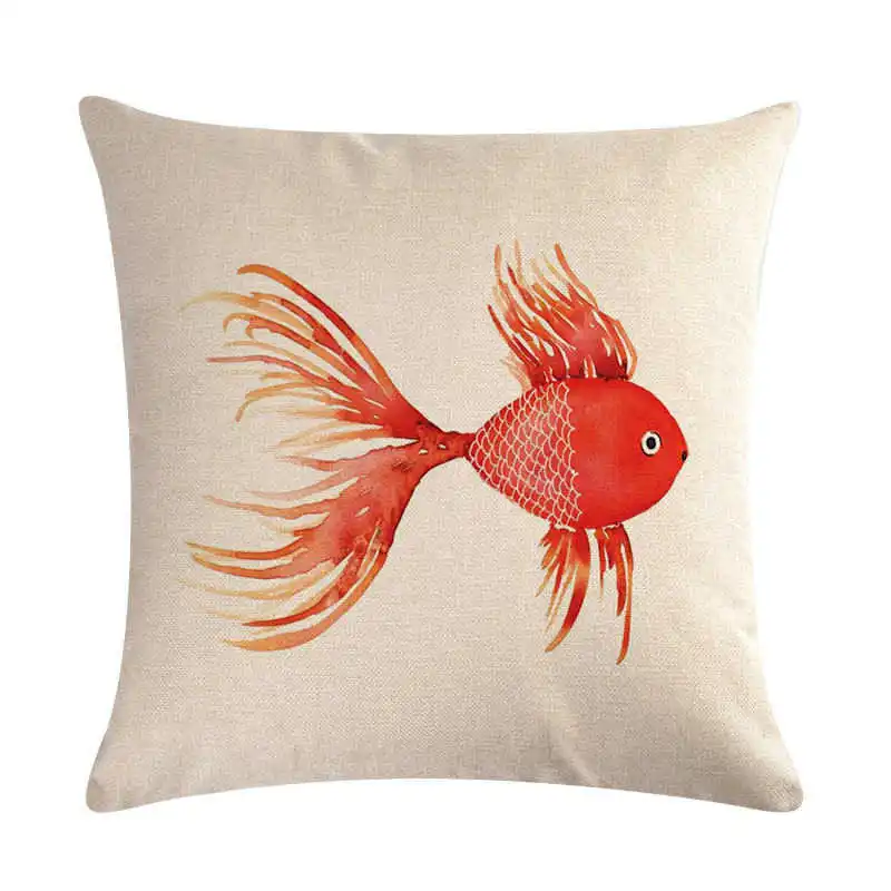 Jellyfish &amp Goldfish Pillow Cover Throw Case Cushion Home Decor | Дом и сад