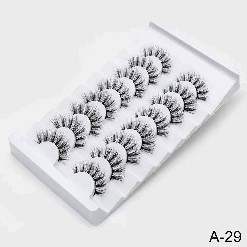 SEXYSHEEP 2/8/20 пар 15-20 мм натуральный 3D накладные Искусственные ресницы косметический набор норковые ресницы расширения норковые ресницы «maquiagem» - Цвет: A29