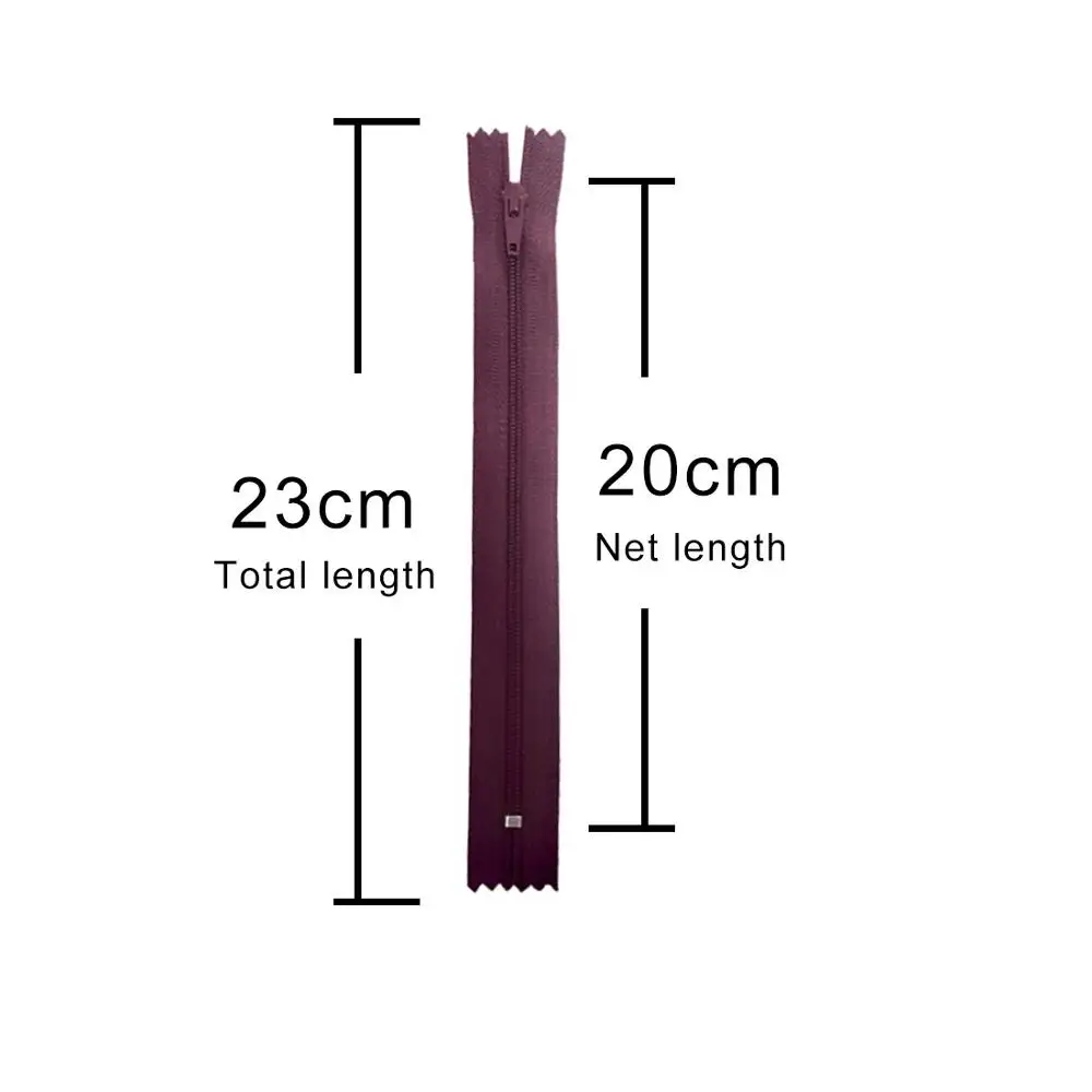 10 шт./упак. цветные высококачественные нейлоновые застежки-молнии длиной 20 см