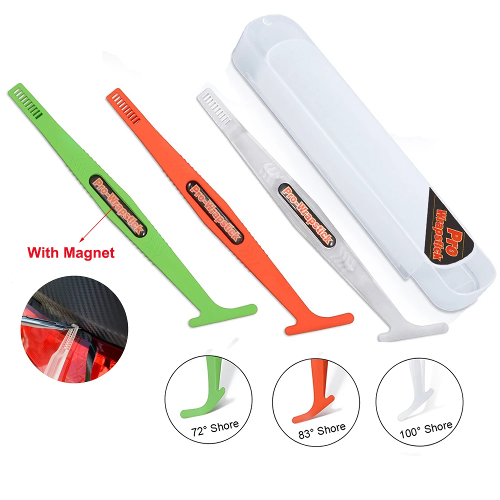 FOSHIO 3 шт. автомобильный микро углеродное волокно виниловый Магнит наклейки на