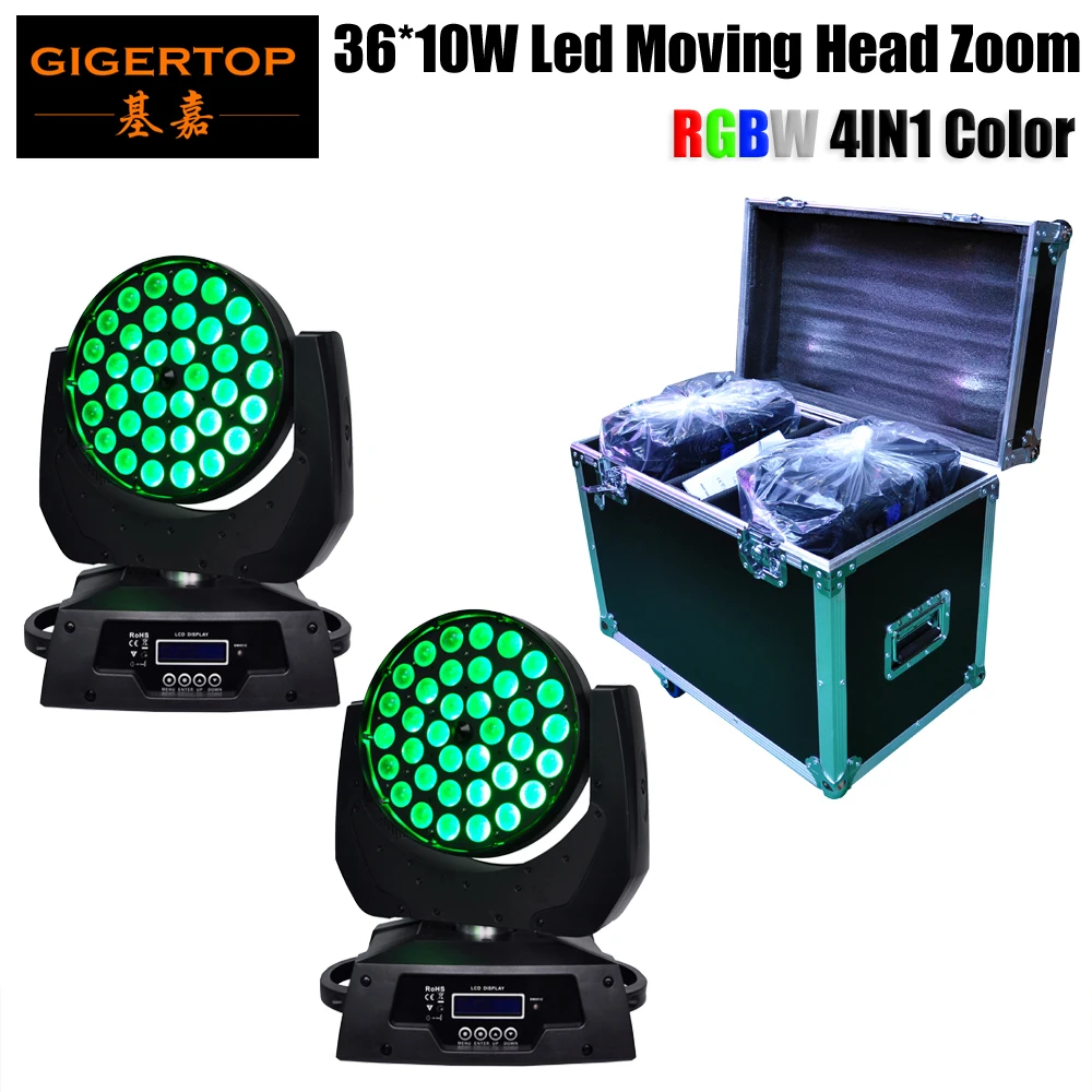 

2 шт./лот 36x10 Вт RGBW 4in1 мини LED перемещение головы стирка со светлыми вещами; Луч сценический эффект отличную яркость доставка займет 15-60 градус...