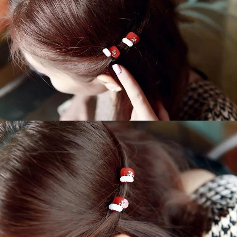 2 шт. милые рождественские заколки для волос девочек детские в форме елки