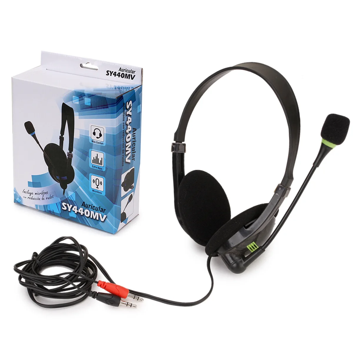 

USB Headset with Microphone Noise Cancelling Computer PC Headset Lightweight Wired Headphones for PC /Laptop/Mac/ School/Kids