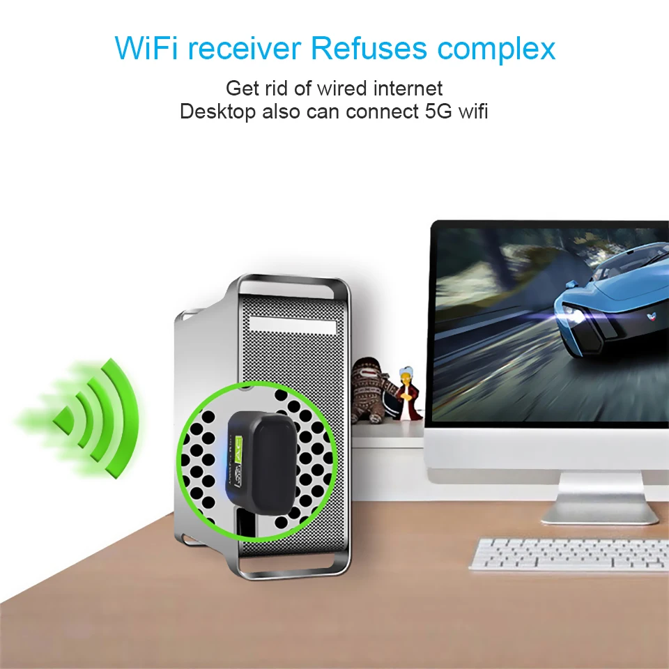 5ghz Wi-fi Adapter Wifi Usb 2.0 600M Wi fi Antenna Ethernet Adaptor For Pc Laptop Network Card 5g Dongle Receiver | Компьютеры и офис