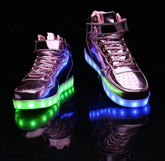 Удаленные женские мужские туфли 11 цветов высокие светодиодные для взрослых