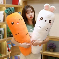 new rabbit carrot plush toy long pillow stuffed plant doll child girlfriend birthday gift baby comforting toy 55 110cm