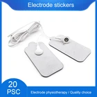 20 шт. самоприлипающие электродные прокладки, наклейка, электрод, заклепки для детскойдесятичной партии, электрический стимулятор мышц