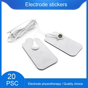 20 шт. самоприлипающие электродные прокладки, наклейка, электрод, заклепки для детскойдесятичной партии, электрический стимулятор мышц