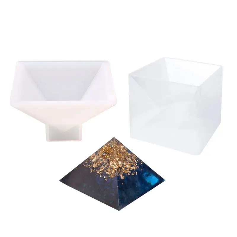 

Large Pyramid Resin Molds UV Silicone Mold for DIY Orgonite Orgone Jewelry Great for Paperweight Home Decoration