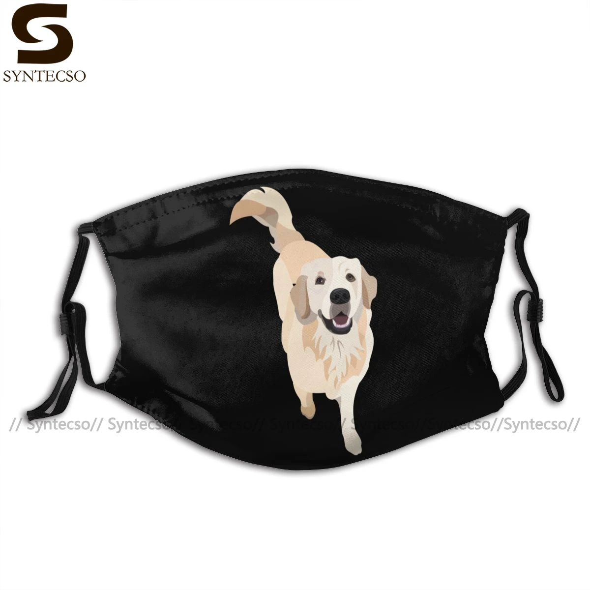 

Golden Retriever Mouth Face Mask Golden Retriever Doggo Facial Mask with 2 Filters Adult Fashion Cool Mask